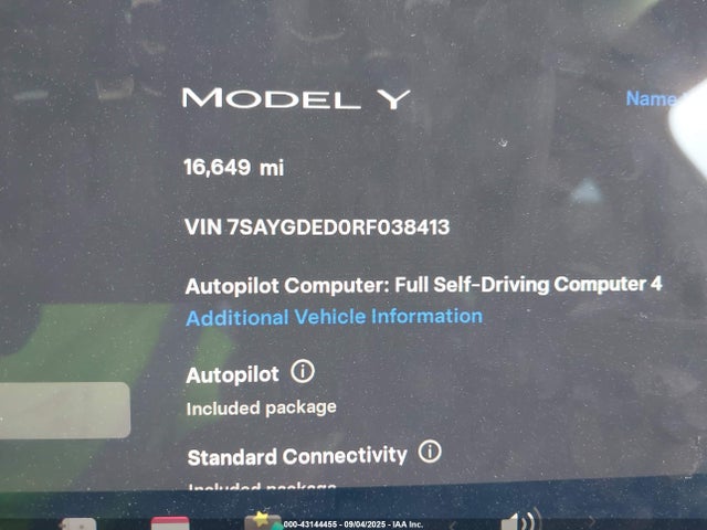 7SAYGDED0RF038413 Tesla 2024