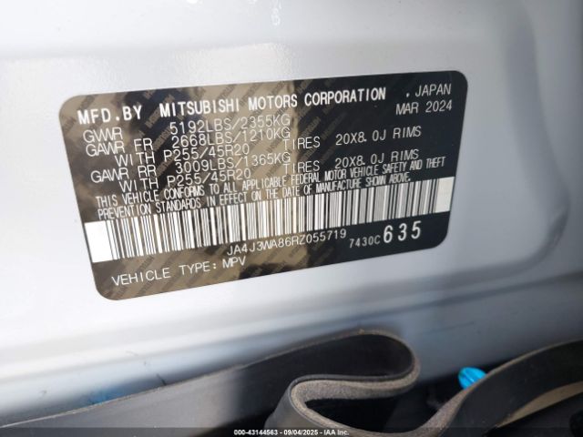 2024 MITSUBISHI OUTLANDER JA4J3WA86RZ055719 Photo 8