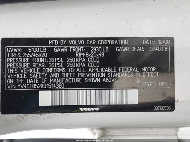 2009 VOLVO XC90 YV4CT852X91514360 Photo 8