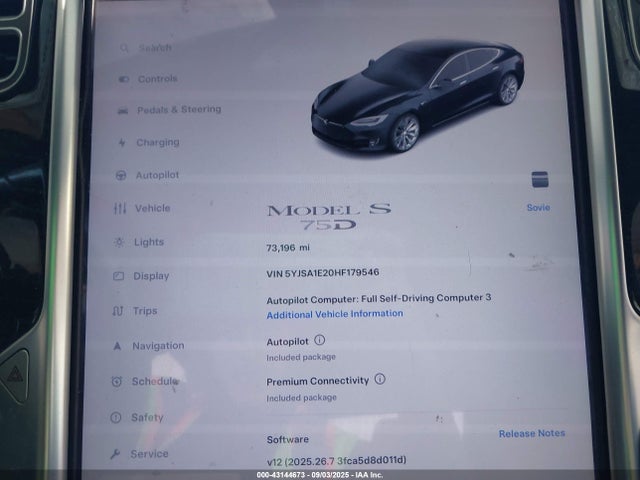 2017 TESLA MODEL S 5YJSA1E20HF179546 Photo 6