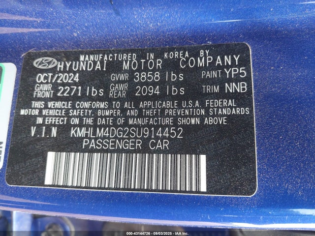 Hyundai mpi nu pe 2025 KMHLM4DG2SU914452 Image 9
