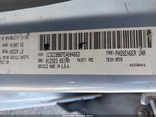1C3CCBBB7EN204663 Chrysler 2014