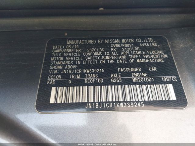 2019 NISSAN ROGUE SPORT JN1BJ1CR1KW339245 Photo 8