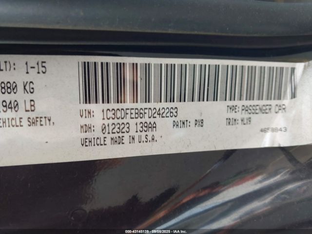 2015 DODGE DART 1C3CDFEB6FD242263 Photo 8