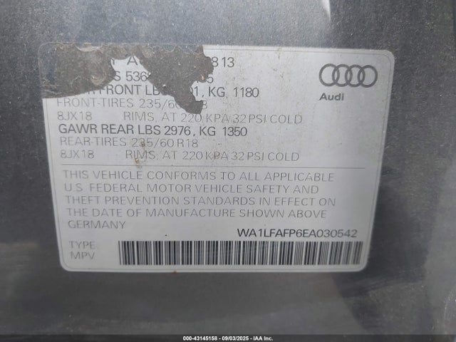 2014 AUDI Q5 WA1LFAFP6EA030542 Photo 8