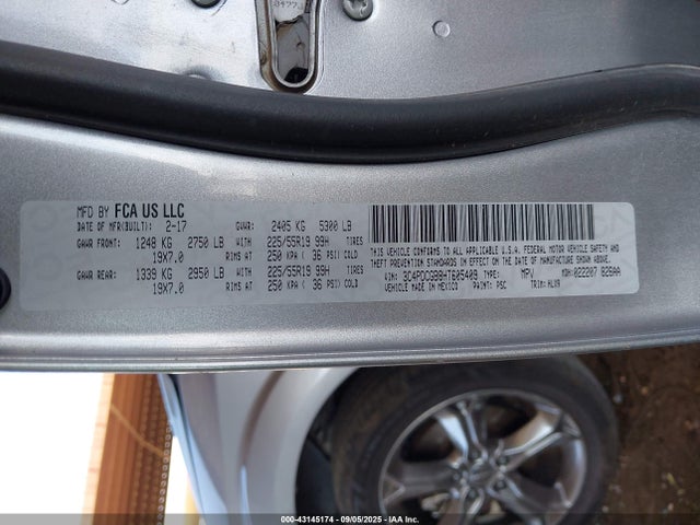 3C4PDCGB8HT605409 Dodge 2017