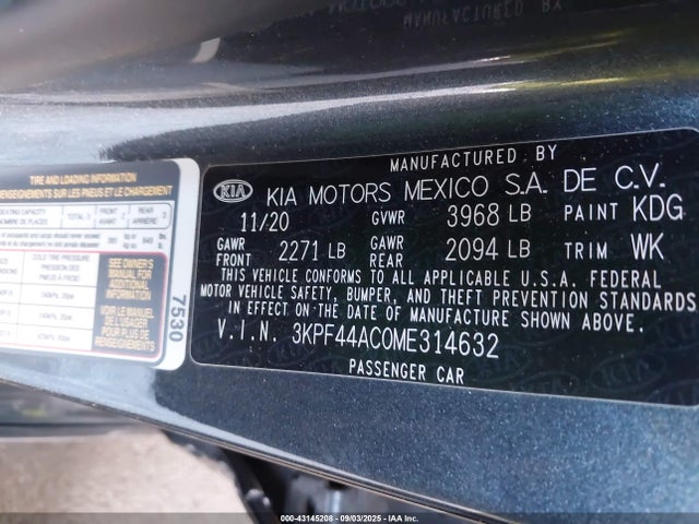 KIA t-gdi gamma 2021 3KPF44AC0ME314632 Image 9