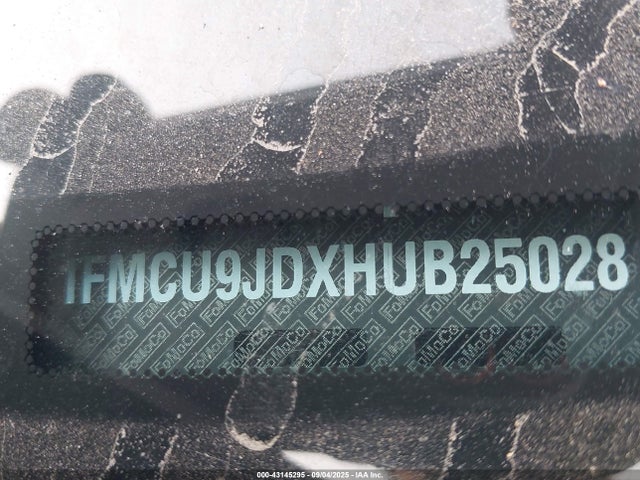 1FMCU9JDXHUB25028 Ford gtdi sigma w/premium fuel