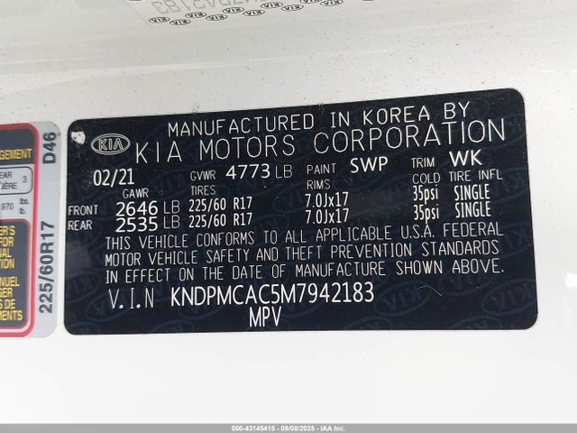 KIA gdi theta-ii 2021 KNDPMCAC5M7942183 Image 9