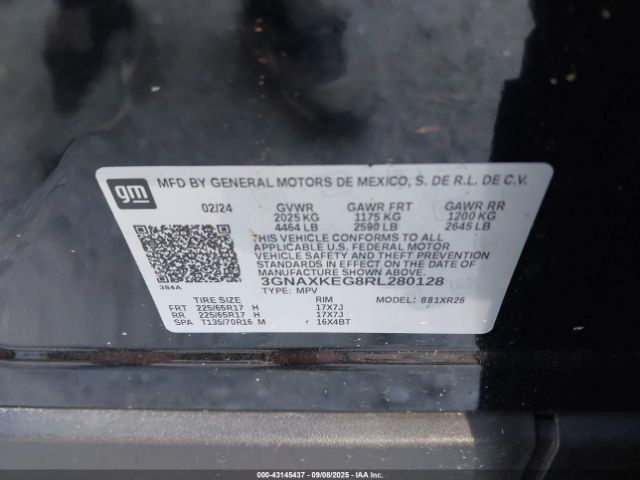 2024 CHEVROLET EQUINOX 3GNAXKEG8RL280128 Photo 8