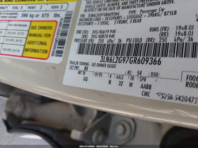 Lincoln MKZ 2016 3LN6L2G97GR609366 Image 9