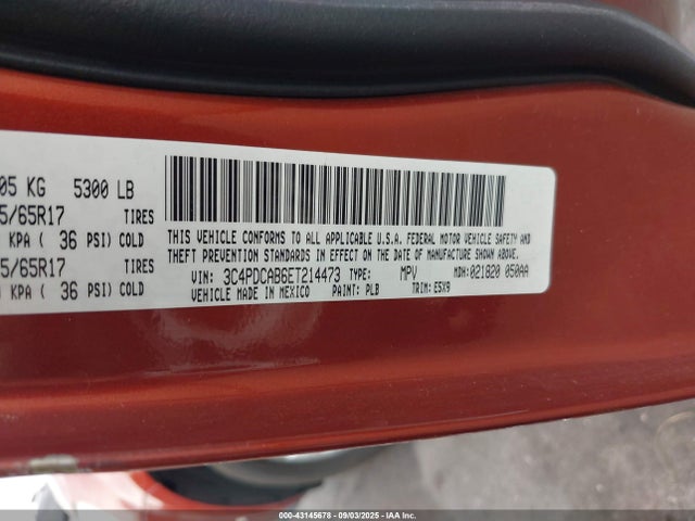 3C4PDCAB6ET214473 Dodge Journey