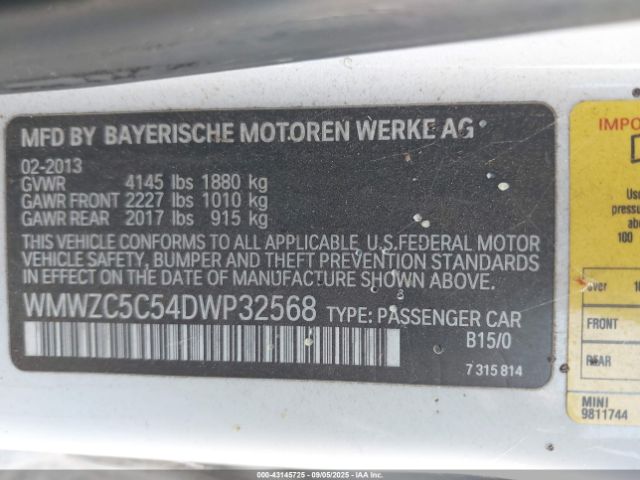 2013 MINI COOPER WMWZC5C54DWP32568 Photo 8