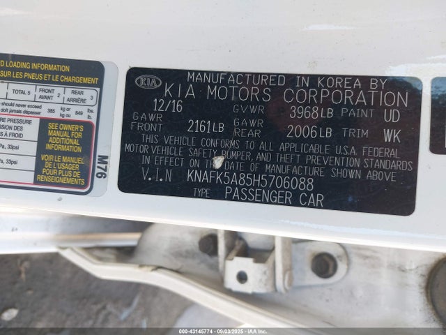 KIA gdi nu 2017 KNAFK5A85H5706088 Image 9