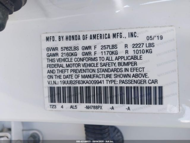 2019 ACURA TLX 19UUB2F63KA009941 Photo 8