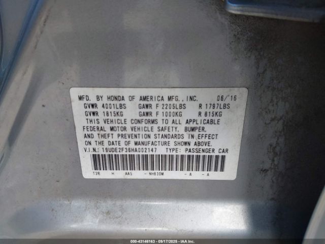 2017 ACURA ILX 19UDE2F36HA002147 Photo 8