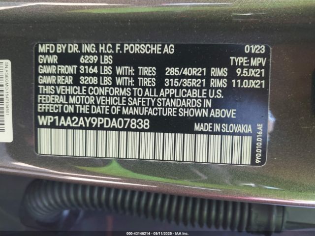 2023 PORSCHE CAYENNE WP1AA2AY9PDA07838 Photo 8