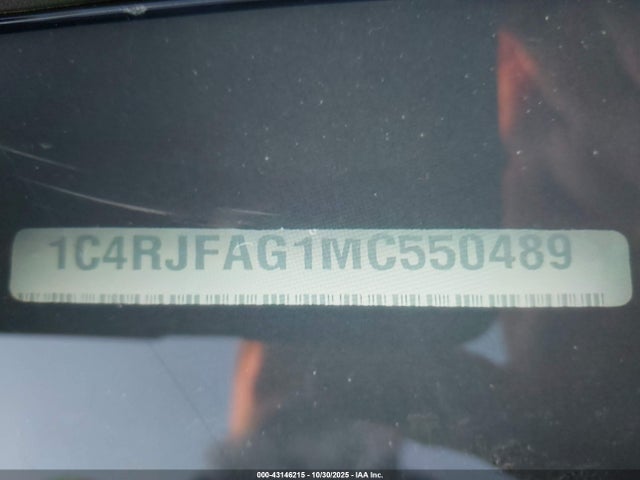 Aukcja sprzedaży 2021 Jeep Grand Cherokee Laredo X 4x4, vin: 1C4RJFAG1MC550489, numer aukcji: 43146215