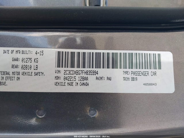 Dodge Charger 2015 2C3CDXBG7FH835994 Image 9