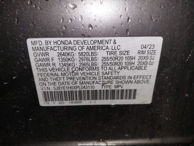 2023 ACURA MDX 5J8YE1H0XPL043110 Photo 8