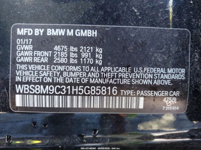 2017 BMW M3 WBS8M9C31H5G85816 Photo 8