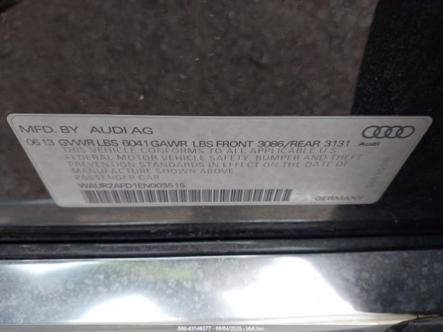 2014 AUDI A8 L WAUR2AFD1EN003515 Photo 8