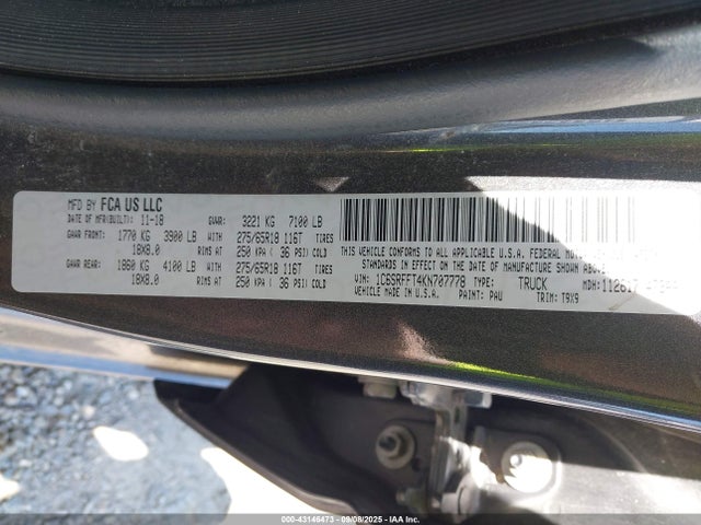 RAM 1500 2019 1C6SRFFT4KN707778 Image 9