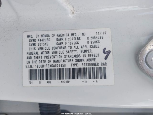 2016 ACURA TLX 19UUB1F3XGA002850 Photo 8