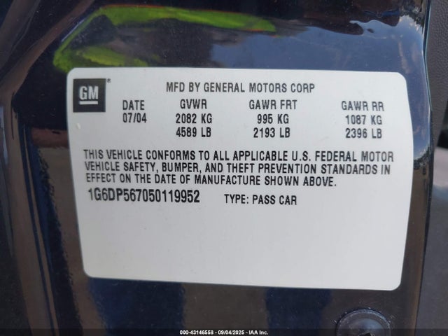 2005 CADILLAC CTS 1G6DP567050119952 Photo 8