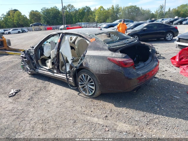 2018 Infiniti Q50 3.0t Luxe მანქანა იყიდება აუქციონზე, vin: JN1EV7AR5JM438703, აუქციონის ნომერი: 43146578