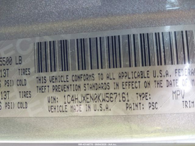 2019 JEEP WRANGLER UNLIMITED 1C4HJXEN0KW567161 Photo 8