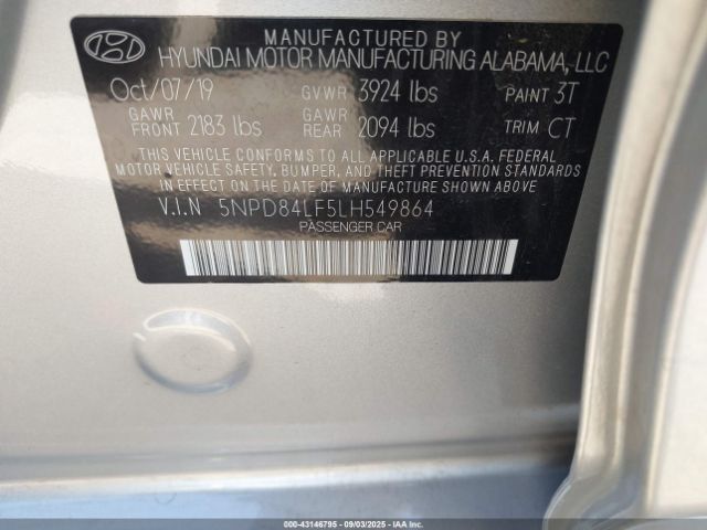 2020 HYUNDAI ELANTRA 5NPD84LF5LH549864 Photo 8