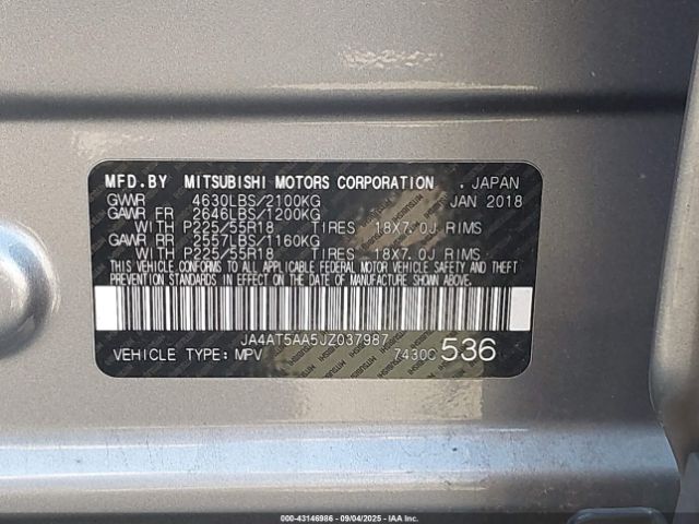2018 MITSUBISHI ECLIPSE CROSS JA4AT5AA5JZ037987 Photo 8