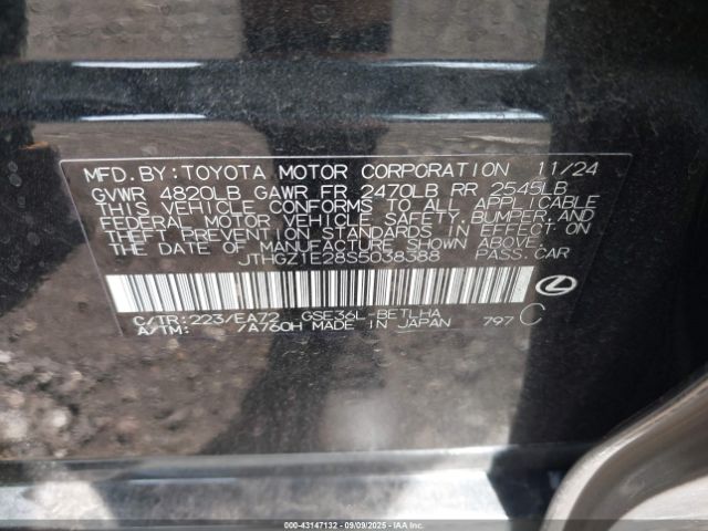 2025 LEXUS IS 350 JTHGZ1E28S5038388 Photo 8