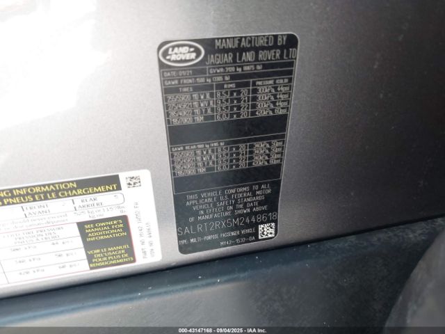 2021 LAND ROVER DISCOVERY SALRT2RX5M2448618 Photo 8