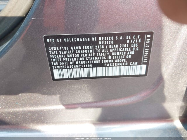 3VW2B7AJ0HM211496 Volkswagen 1.4 tsi