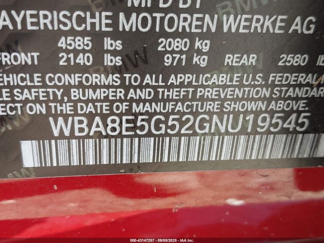 2016 BMW 320I WBA8E5G52GNU19545 Photo 8