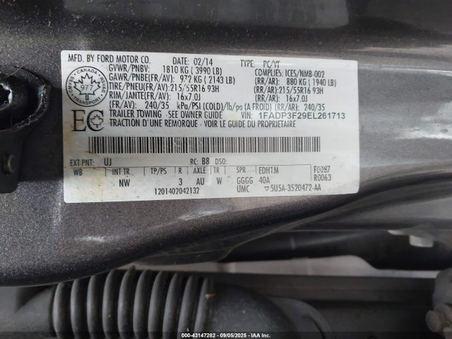 Aukcja sprzedaży 2014 Ford Focus Se, vin: 1FADP3F29EL261713, numer aukcji: 43147282