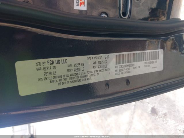 2019 DODGE CHARGER 2C3CDXHG8KH512989 Photo 8