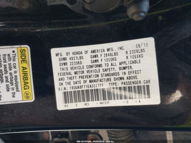 2014 ACURA TL 19UUA9F71EA000101 Photo 8