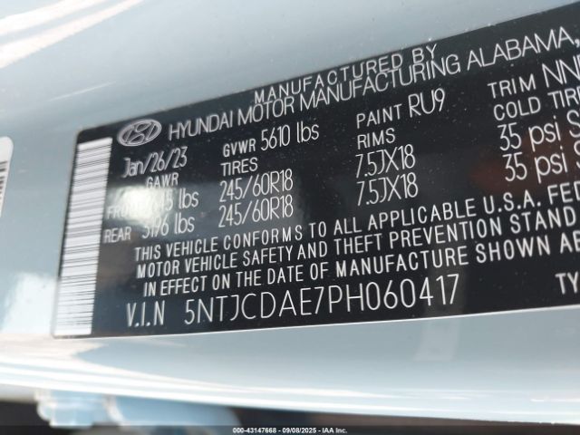 2023 HYUNDAI SANTA CRUZ 5NTJCDAE7PH060417 Photo 8