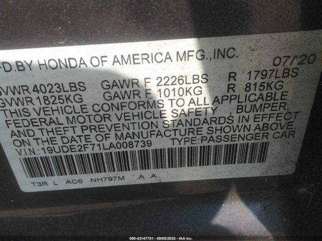 2020 ACURA ILX 19UDE2F71LA008739 Photo 8