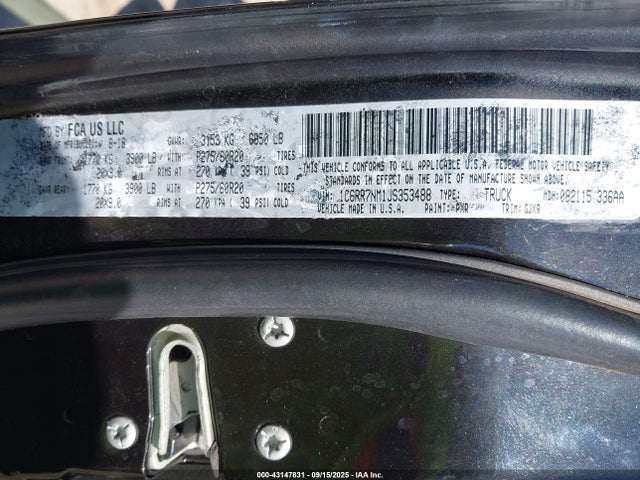 1C6RR7NM1JS353488 RAM 1500