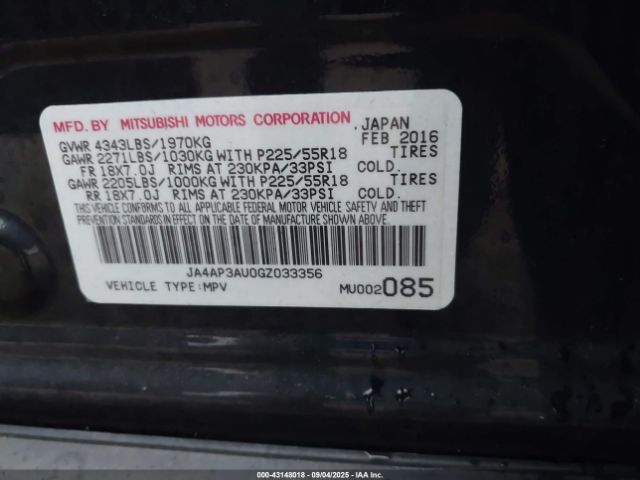 2016 MITSUBISHI OUTLANDER SPORT JA4AP3AU0GZ033356 Photo 8
