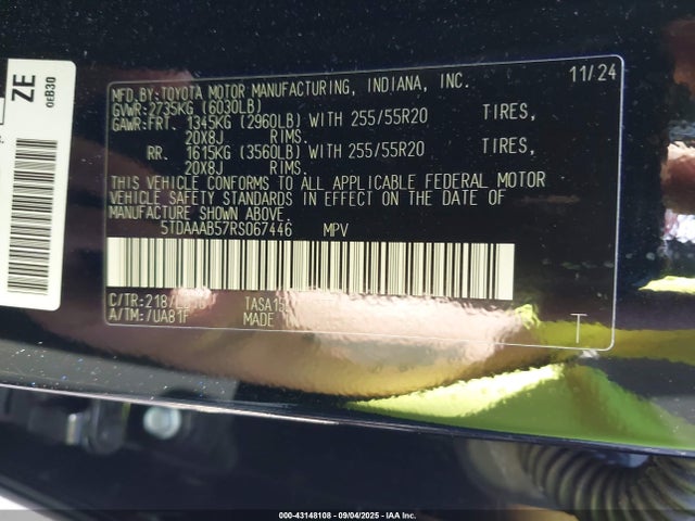 Toyota t24a-fts 2024 5TDAAAB57RS067446 Image 9