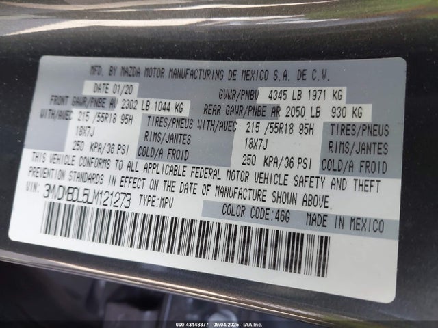 3MVDMBDL5LM121273 Mazda py