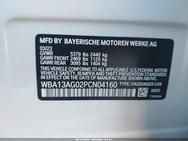 BMW 2023 2023 WBA13AG02PCN04160 Image 9