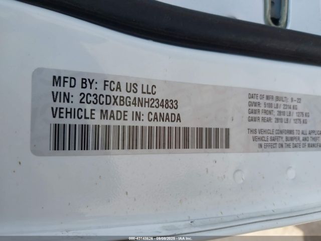 2022 DODGE CHARGER 2C3CDXBG4NH234833 Photo 8