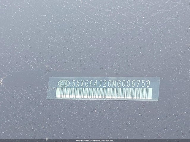 5XXG64J20MG006759 KIA t-gdi gamma ii