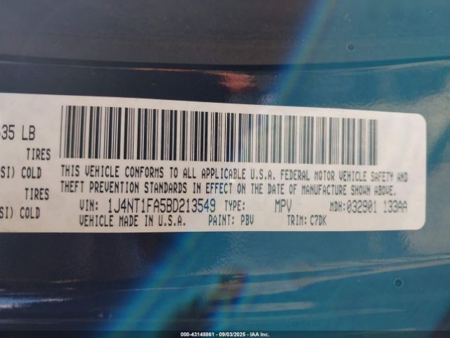 2011 JEEP COMPASS 1J4NT1FA5BD213549 Photo 8